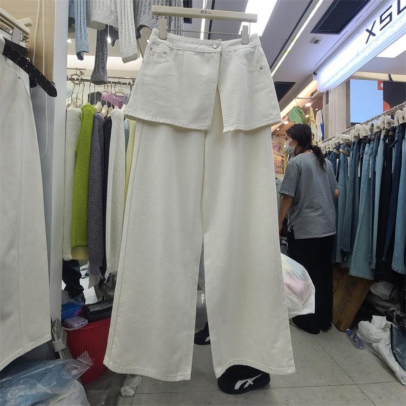 2026 Spring Women s Fashion High-Waist Slimming Wide-Leg Jeans S