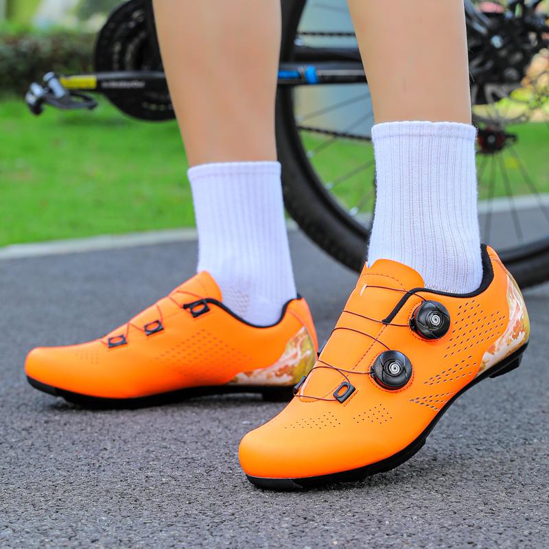 Lockable Cycling Shoes for Road Bikes, Mountain Bikes, Non-Lockable Cycling Shoes for Men, Professional Lockable Hard-Soled Shoes