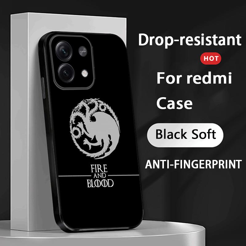 G-game of T-thrones Fashion Poster Logo Phone Case For Redmi Note 14 13 12 11 Pro Plus S 5G 14C A3 Soft Black Phone Cover