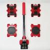 5-teiliges Set Möbeltransporter-Set Möbeltransporter-Tool Transportheber Schwere Gegenstände Moving Wheel Roller Bar Handwerkzeuge