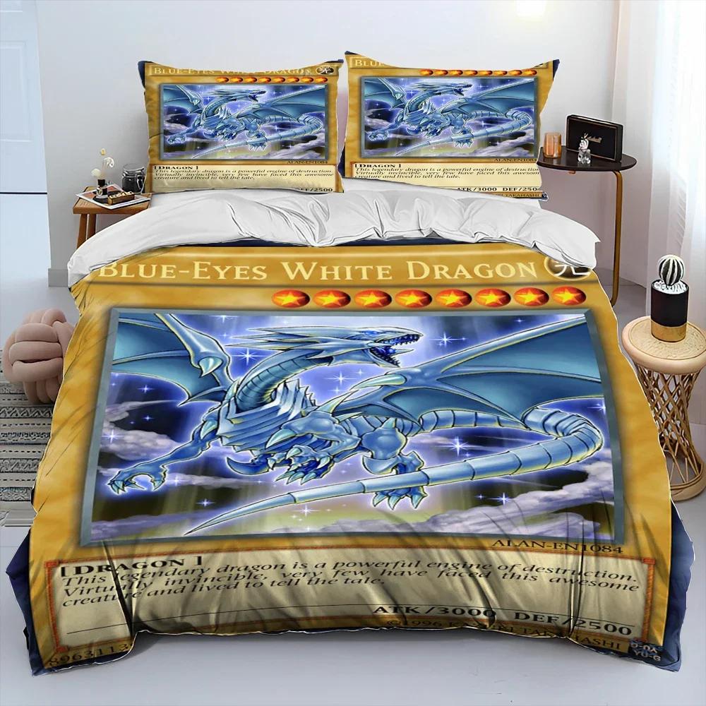 3D Yu-Gi-Oh MONSTER CARD Anime  Comforter Bedding Set,Duvet Cover Bed Set Quilt Cover Pillowcase,king Queen Size Bedding Set Kid