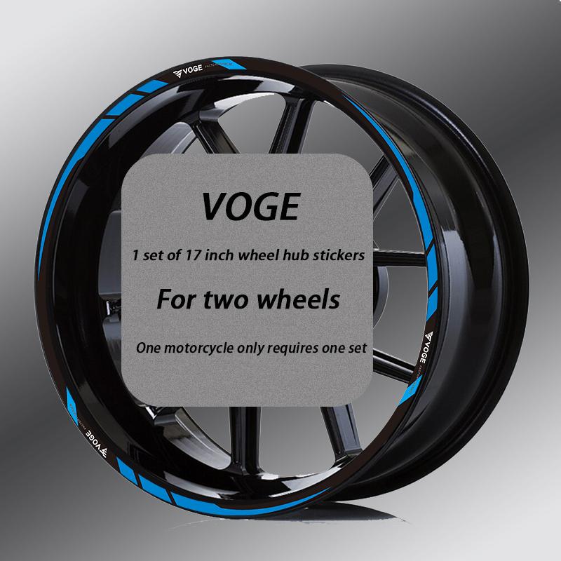 17'' Reflective Motorcycle Accessory Wheel Sticker Rim Decal For VOGE 250RR 300RR 500AC 525R 500DS 650DS