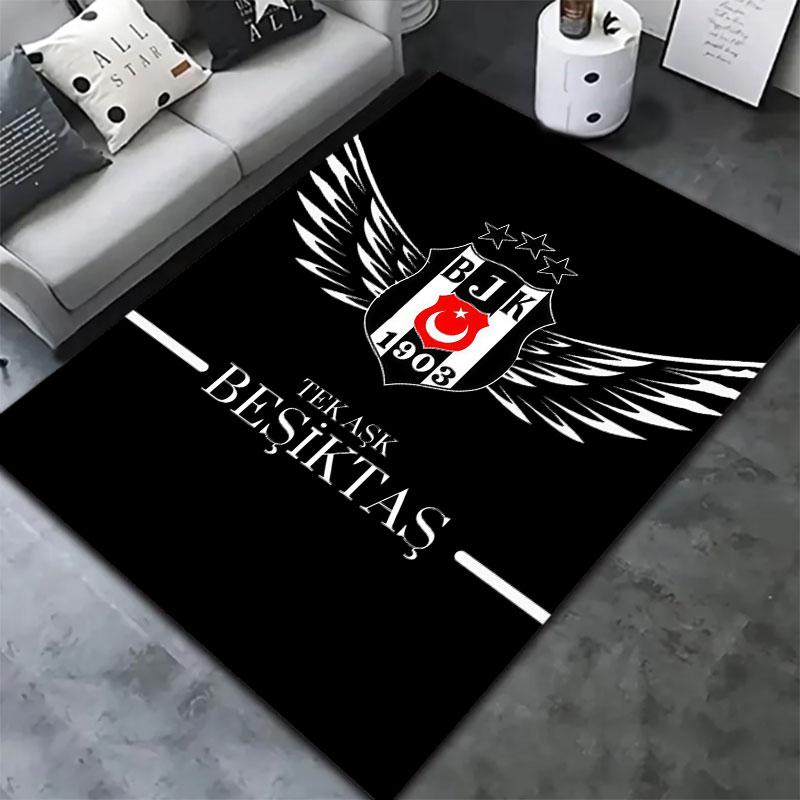 Besiktas Gymnastics Club Carpet Rug for Living Room Bedroom Home Sofa Decoration,Kids Play Non-slip Floor Mat