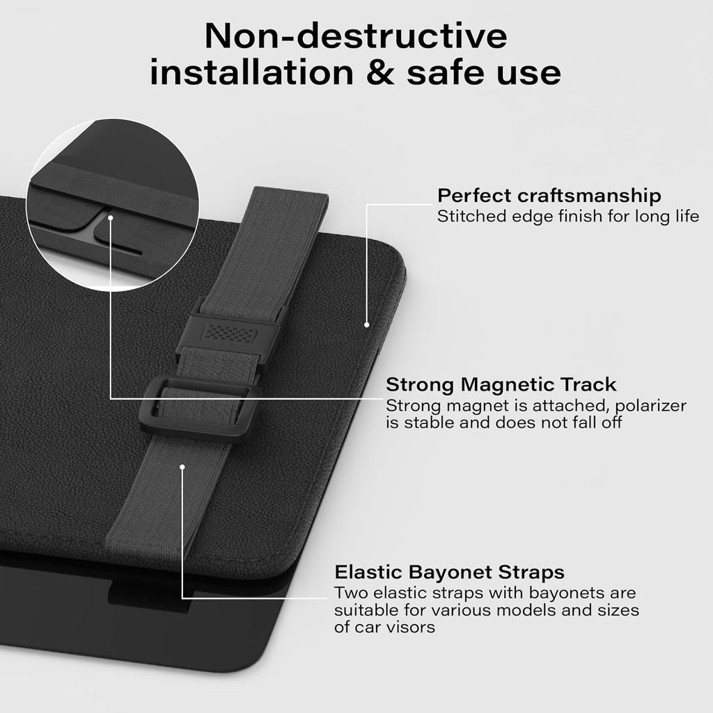 Polarized Car Sun Visor Extender, Upgraded Polarized Visor Extender Sun Blocker UV400, Universal Visor Extension For Car, Adjustable Sun Visor,