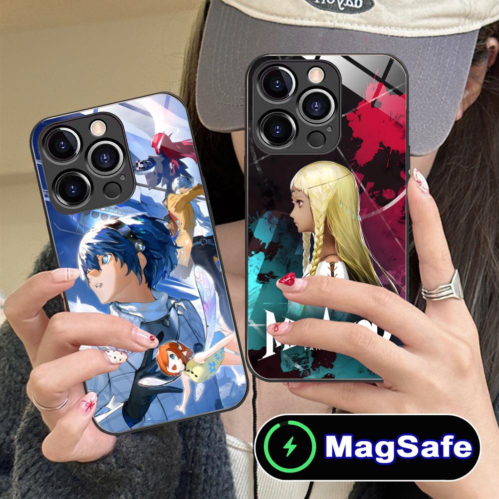 Metaphor ReFantazio Phone Case for iPhone 16 15 14 13 12 11 Pro Max Plus Mini MagSafe Glass Colour Protective Cellphones Cover