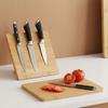 Stojak Bambusowy Blok Kuchenny na Noże do Noży Uniwersalny Magnetyczny