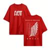 Attack on Titan Print Unisexs and Womens cotton Tshirts 2026 summer  Cartoon pattern Loose casual shortsleeved top