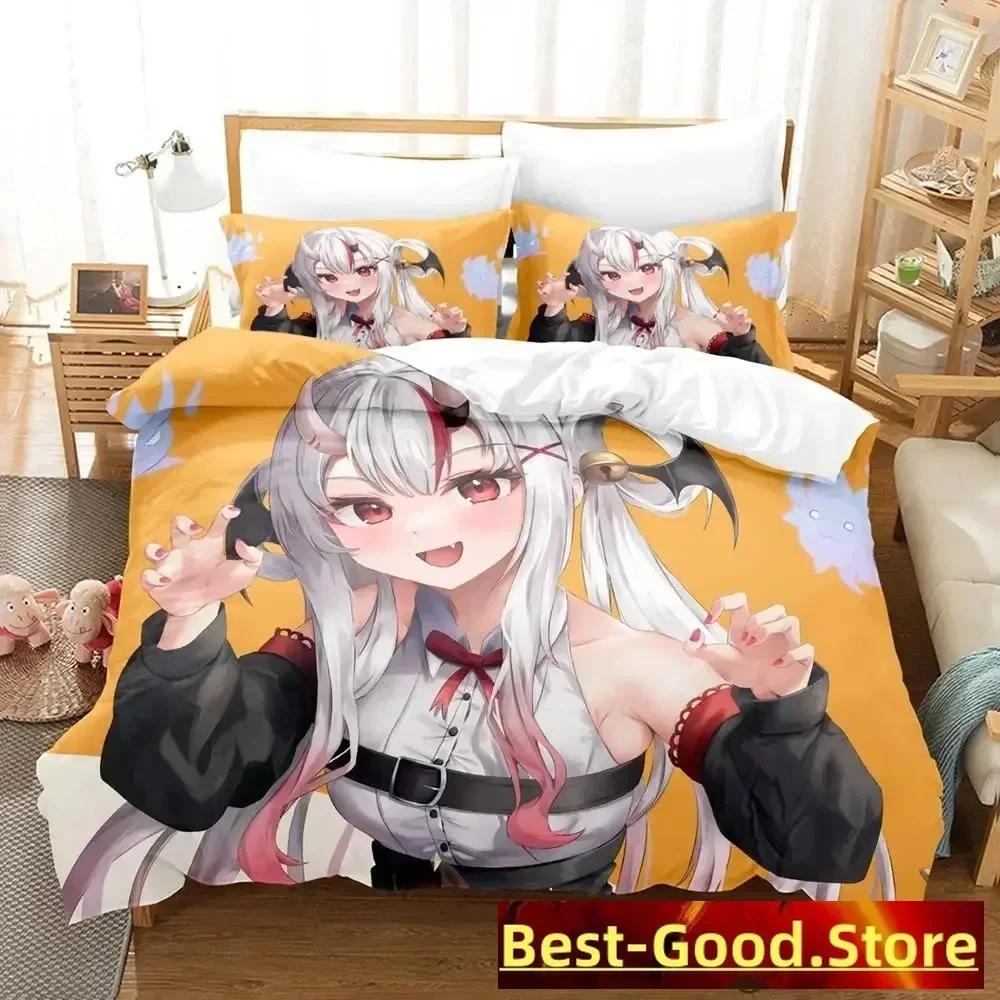 Kawaii Nakiri Ayame Tryckt Sängset Påslakan Örngott Sängkläder Sänglinne Lakan Täcke Full Queen King Size