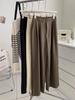 Women's High Waist Wide Leg Suit Pants: Spring/Summer Loose Fit, Straight Cut, Floor-Length Trousers