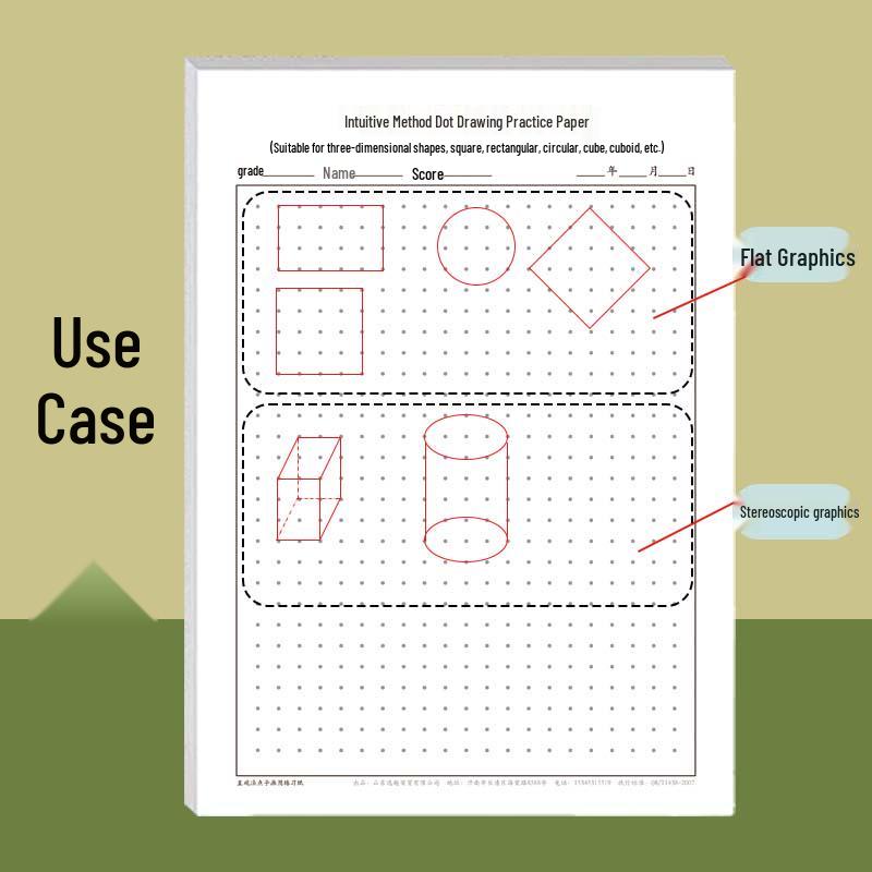 Dot Drawing Practice Paper for Students: Squares, Rectangles, Parallelograms & More