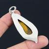 Easter Deal Carved Tiger Eye Stone Sterling Silver Artisan Handmade Wife Pendant