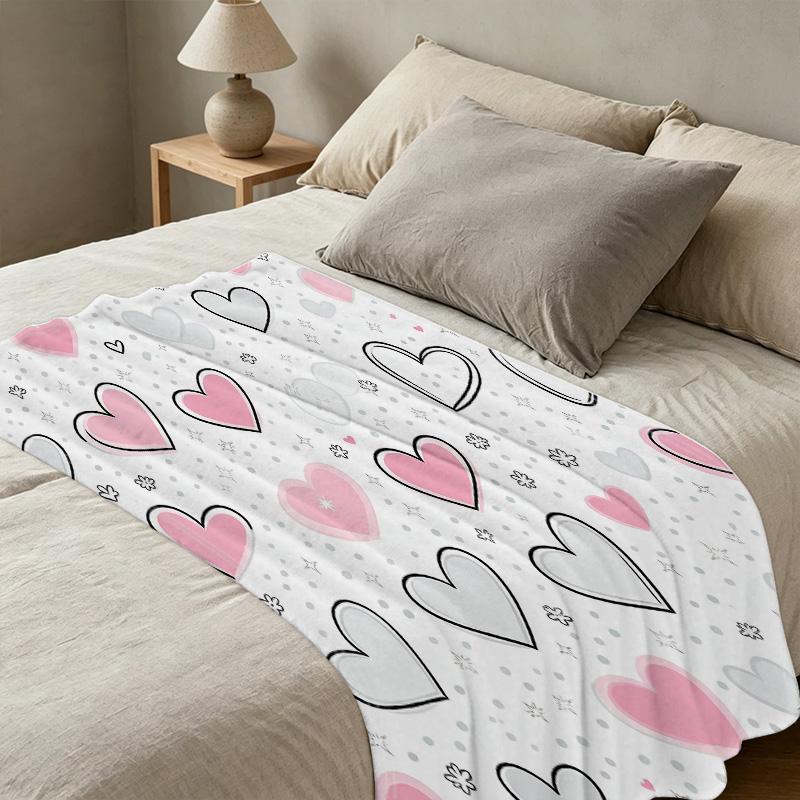 4 Seasons Flannel Blanket Thick, Soft & Cozy, Great for Home, Couch Naps, Guest Rooms, Ideal Valentine’s Day Gift