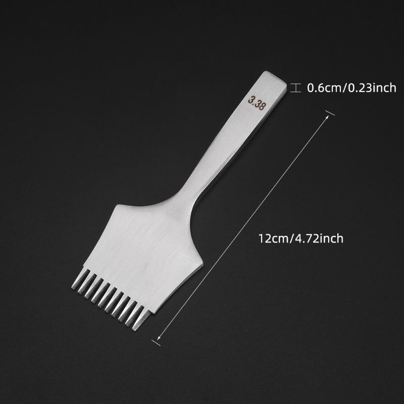 Steel Sharp Chisel French Style Pricking Leather Punching Tools Leather Punching Tool Polish-2.7/3.0/3.38/3.85mm