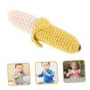 Crocheted Banana Teething Rattle - Soft Baby Grasp Toy, Newborn Soothing Toy with Hook for On-The-Go