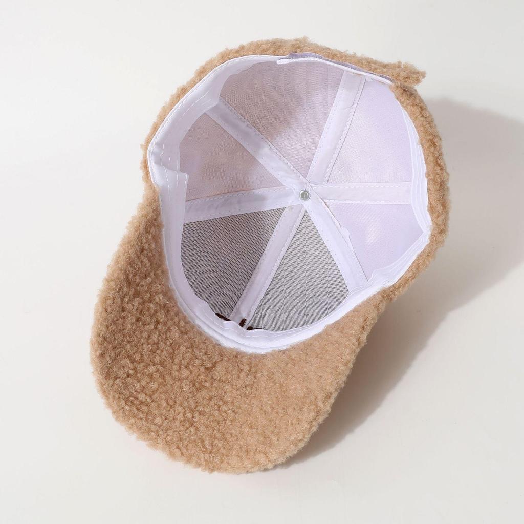 Autumn and Winter Plush Cap Women's Fashion Women's Thermal Baseball Cap Cap Cap