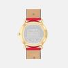 Coach Elliot Gold Tone, Red Leather Strap 28mm Watch – 14504386