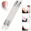 Set Pink Dual Ended Rhinestone Nail Art Silicone Pen Sculpture Pen 3D Flower Carving DIY Manicure Brush Nail Dotting Pen