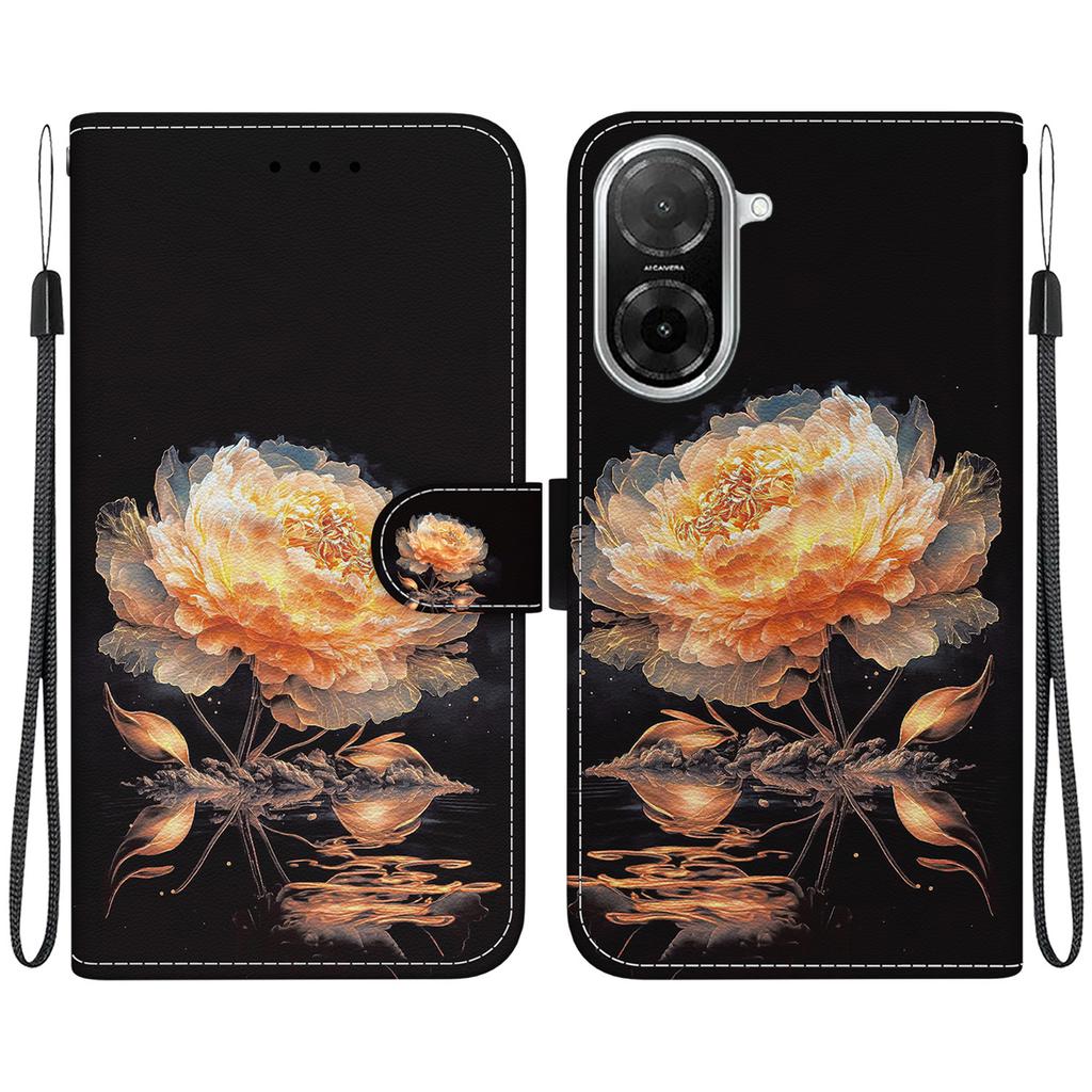 For Xiaomi Redmi A5 4G (171.7mm)/Poco C71 4G Wallet Phone Case Anti-Drop Leather Flip Cover Pattern Printing with Strap