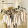 Wall-Mounted Folding Clothes Drying Rack - No Drill, for Bathroom/Balcony Use, Invisible Indoor Hanger.