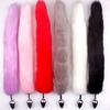 Puntos Sex Toy Adult Long Imitation Fox Hair Metal Anal Plug Cosplay Couple Flirting
