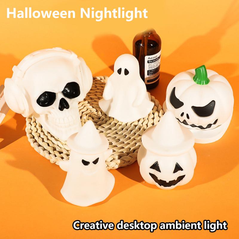 

Ночные огни для вечеринки на Хэллоуин, скелеты, симпатичные тыквы-призраки, светодиодные светильники для дома, бара, украшения для дома и улицы, для детей, подарки на Хэллоуин