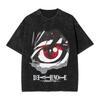 Manga DEATH NOTE T Shirts L Lawliet Graphic Print T-Shirts Washed Oversize Tshirt Short Sleeve Cotton Loose Comfortable Female Male Clothing