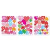 Gommettes coeurs fantaisie de 1,2 à 4 cm 67 pièces