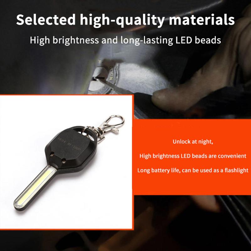 Portable Cob Led Keychain Flashlight Pocket Emergency Torch Backpack Light Mini Key Ring Flashlight Outdoor Camping Supplies