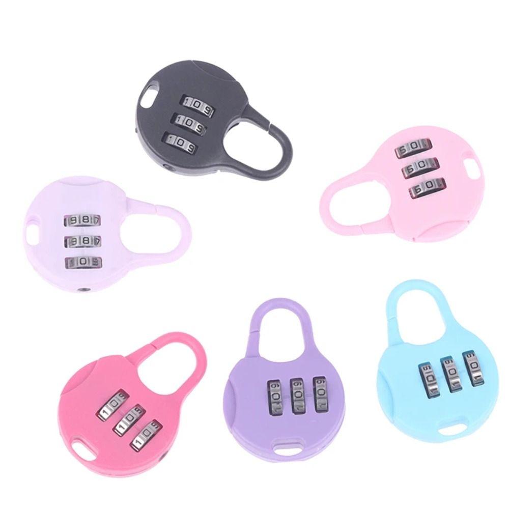 Plastic Password Combination Lock Backpack Padlock Digit Locks Anti-theft Padlock Drawer