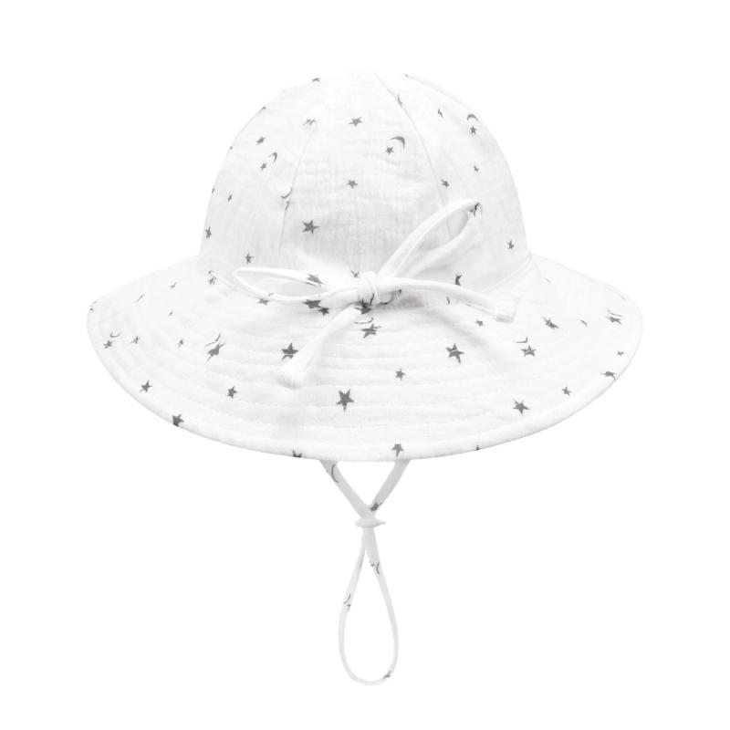 Adjustable Cotton Baby Fisherman Hat Sun Protection Breathable Cartoon Fruit Floral Print for 1-3 Years