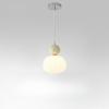 Cream Style Pumpkin Pendant Light: Modern Minimalist Bedside Lamp for Master Bedroom, Bar Counter, or Foyer with Single Head Cord Suspension.