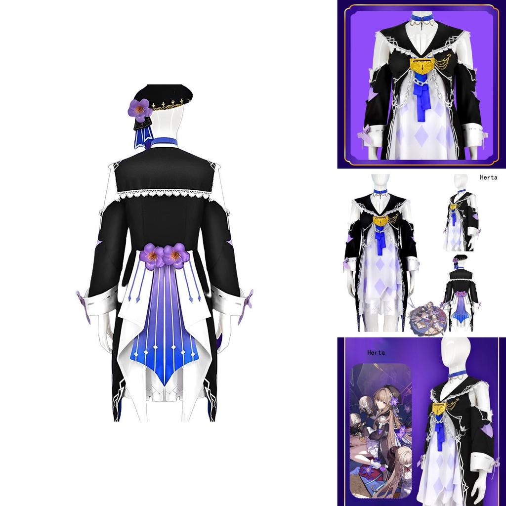Schwarzes Turm-Cosplay-Kleid für Damen, bequem und stilvoll!