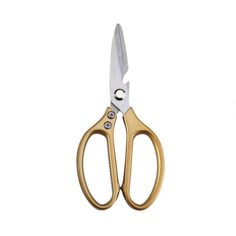 

Кухонные ножницы Кухонные ножницы для куриных костей Кухонные ножницы Ножницы для утки и рыбы SK5 Ножницы из нержавеющей стали Кухонные принадлежности золотистый