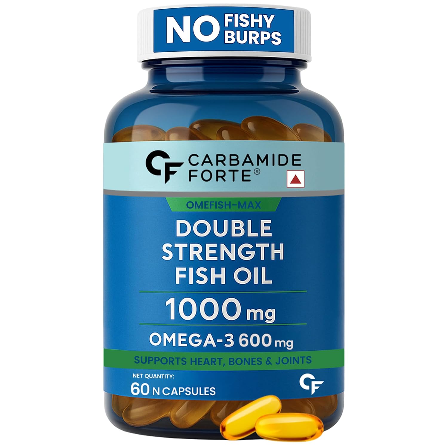 

Carbamide Forte Double Strength Fish Oil 1000mg Omega 3 Supplement 60 Capsules 600mg