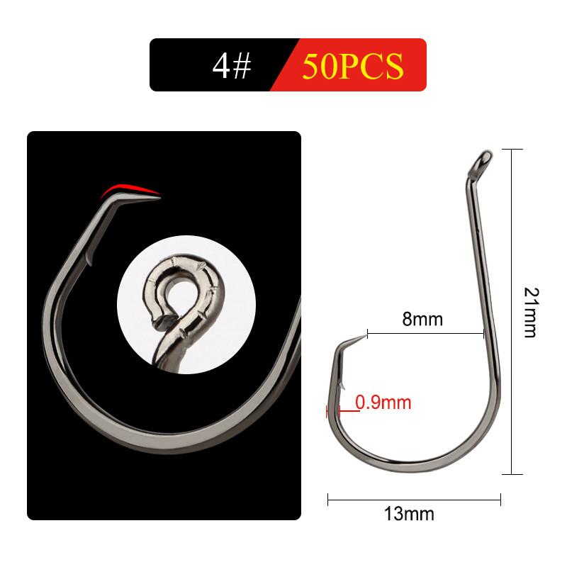 

FTK 92668 25-50 шт. рыболовные крючки с колючками из высокоуглеродистой стали 1#-8/0# 4#