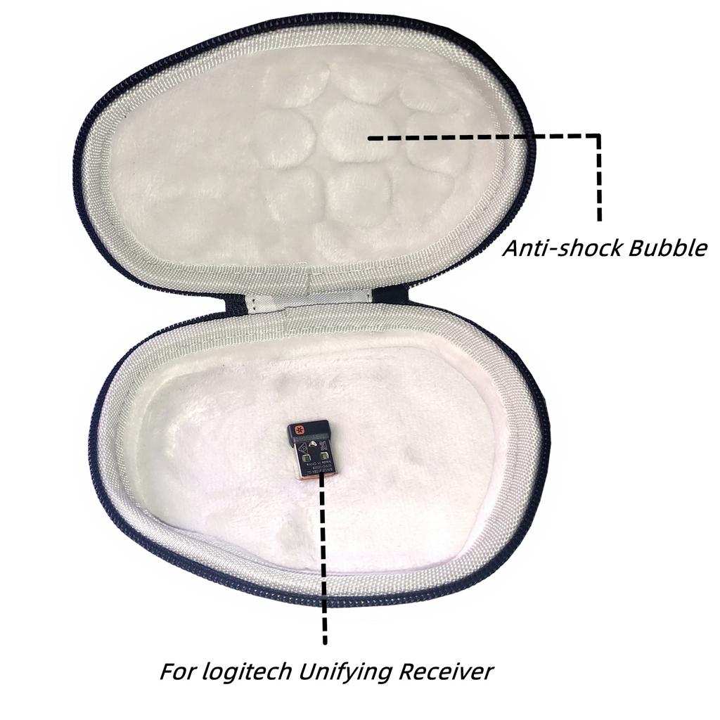 For Logitech MX Master 3S/2S Wireless Mouse Storage Case PU+EVA Waterproof Carrying Bag