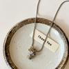 Mushroom Pendant Necklace Steel Spotted Tigers Eye Stone Delicate for Unique Style Enthusiasts and Matching Multi Styles