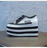 Fashion Fashionable Women's White Wedge Casual Shoes Spring Autumn New Arrival with Thick-soled Platform and Internal Height Increase