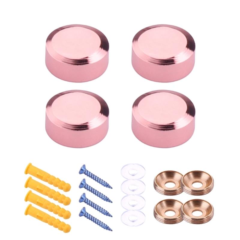 4 Stück Praktische Stabile Messing Roségold Spiegelbefestigungsschrauben Einfache Montage für Innenarchitekten und Enthusiasten