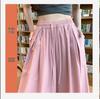 Women's Summer Ice Silk High-Waist Wide-Leg Pants: Lightweight, Casual, Japanese-Inspired, Textured Drape Skirt Pants