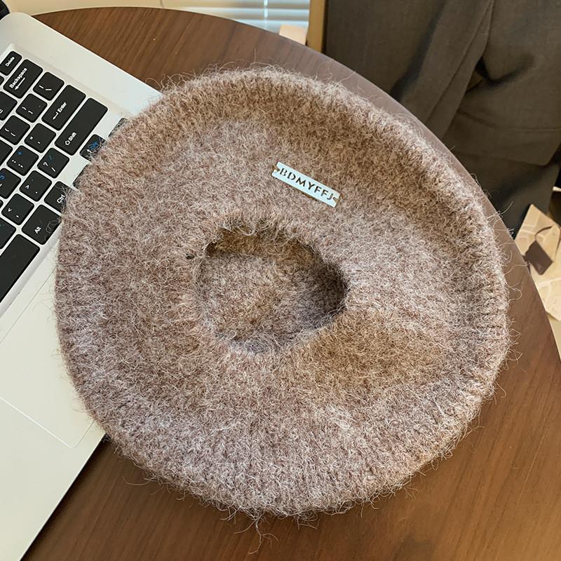 Beret Mohair Elegant For Women Stylish Winter Warmth Large Fit Hat