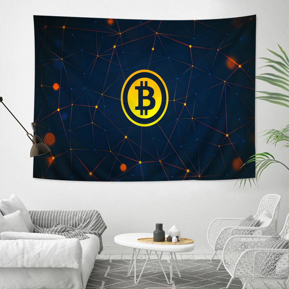 Crypto Currency Colorful Tapestry Wall Hanging Cheap Hippie Wall Hanging Bohemian Wall Tapestries Mandala Wall Hanging Sheets