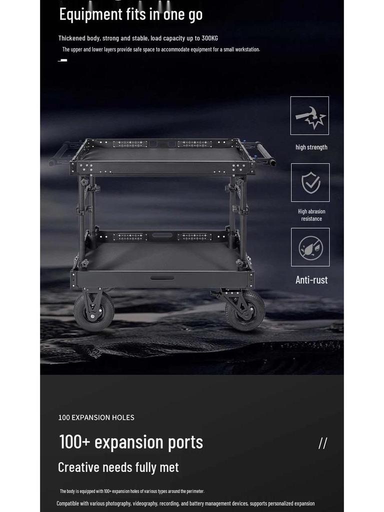 Bilateral Film & TV Director's Trolley - Professional 300kg Load Capacity