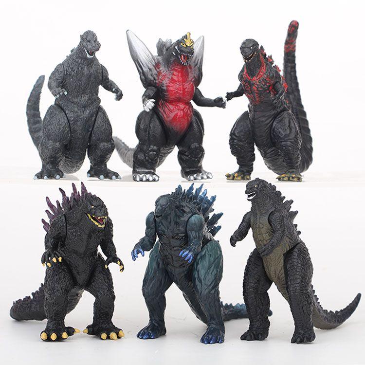 6pcs Exquisite Godzilla Monsters Movie Character Action Figure Doll Set For Fans