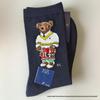 Trendy Little Bear Mid-Calf Women's Cotton Socks for Spring and Autumn