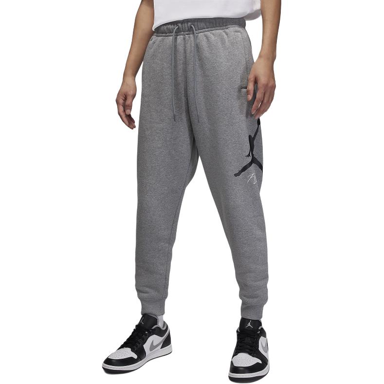 Jordan Logo Casual Cuffed Knit Joggers Men Bottoms Gray FD7346-091