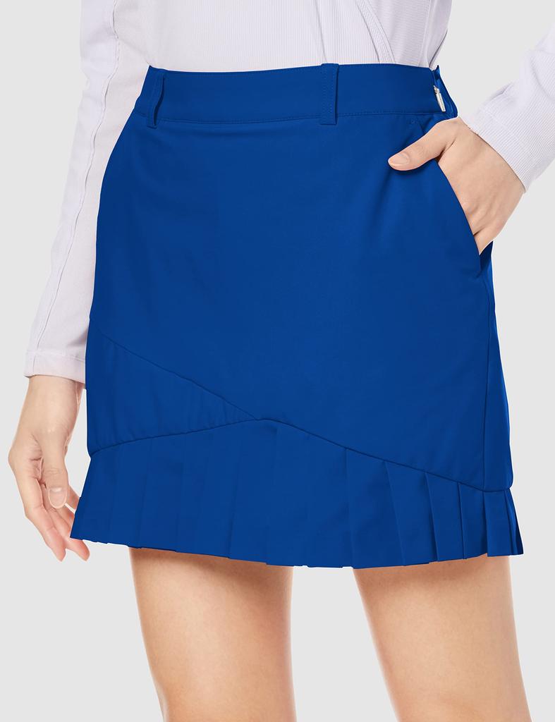 TaylorMade Block Pleated Skort, Blue, Size L, 2023SS TJ286
