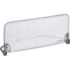 Bariere de pat 90cm, 18 luni-5 ani, înclinabile, Material lavabil din plasă, Autoblocare, Gri/alb