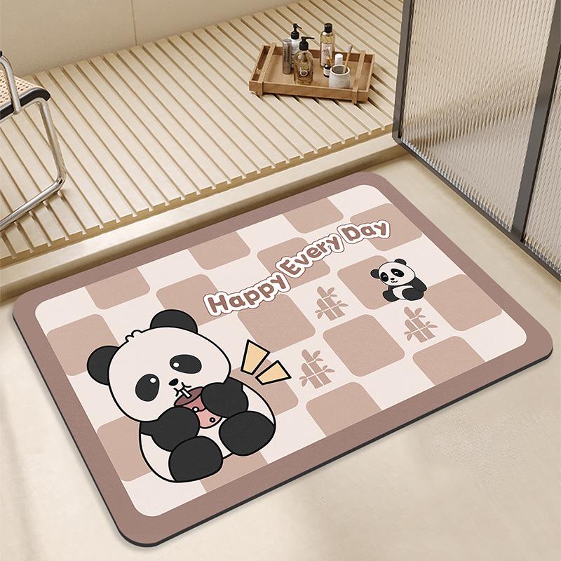 Diatom Mud Bathroom Floor Mat - Soft, Anti-Slip, Quick-Drying, Water-Absorbent Mat for Shower, Toilet, or Doorway.