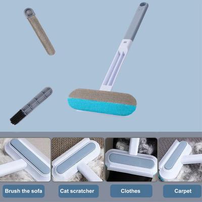 Tierhaarentfernungsbürste 4-in-1 Waschbarer Fusselentferner Wiederverwendbarer Langer Griff Hunde- und Katzenhaarentferner für Couch Teppiche Kleidung Autositz